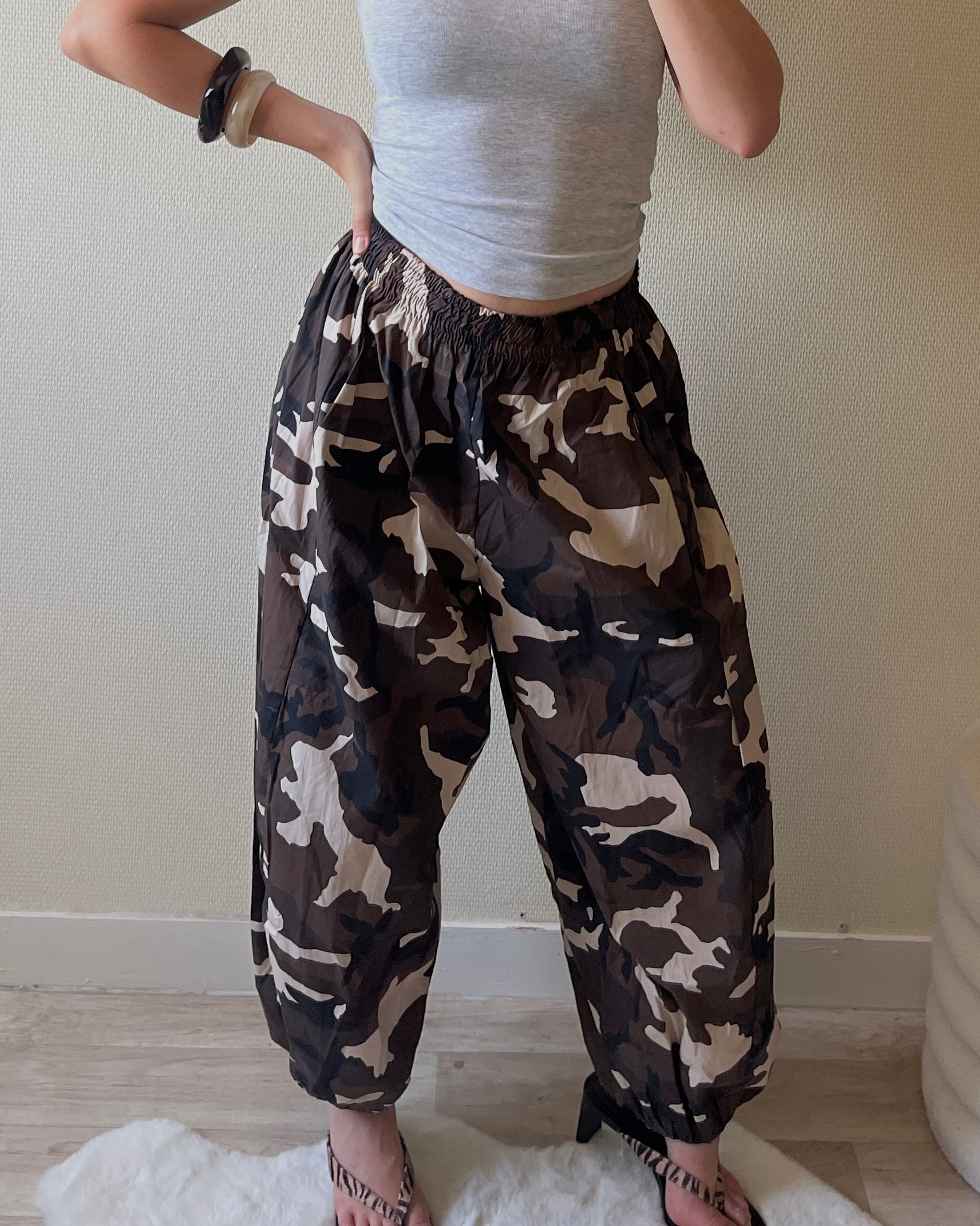 Pantalon ballon | Camo brun