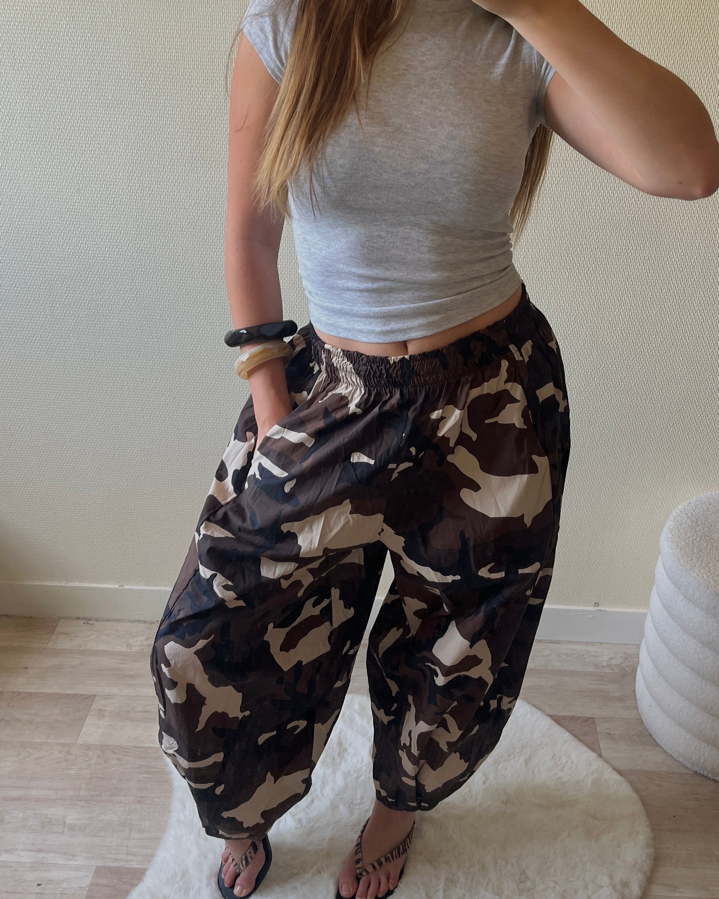 Pantalon ballon | Camo brun