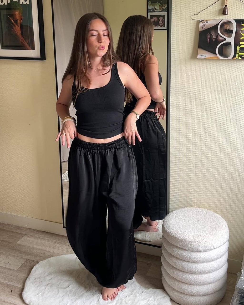 Pantalon satin | Balloon girl